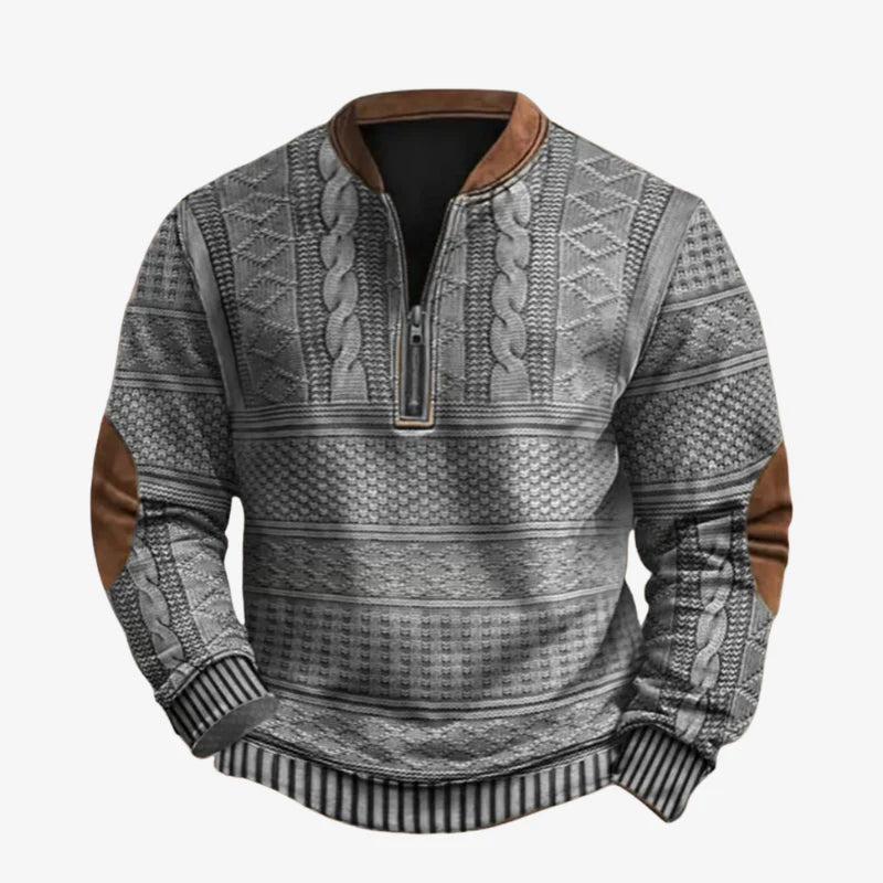 Leo | Classic Cotton Zip-Up Sweatshirt