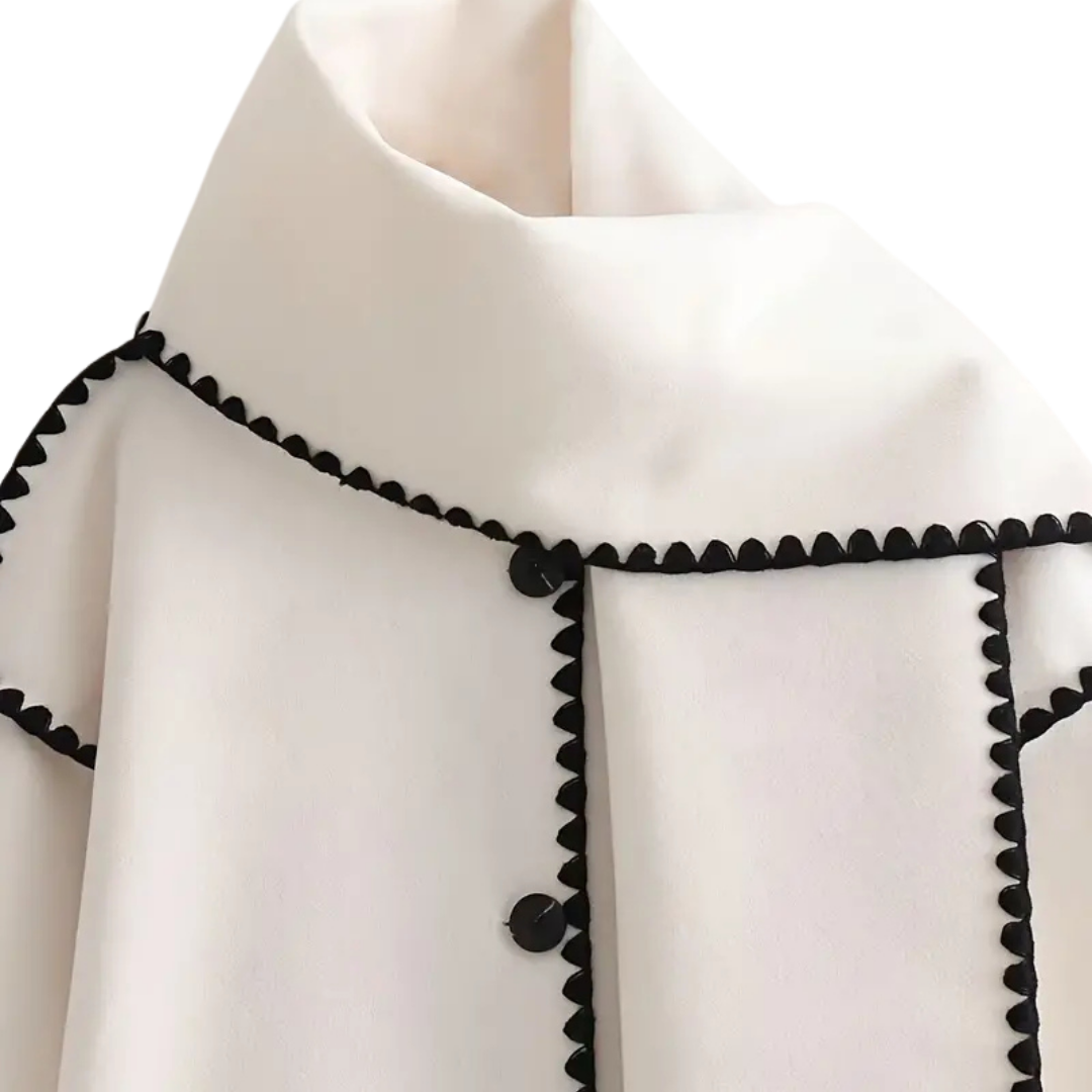 Loren | Exclusive coat with integrated modern scarf