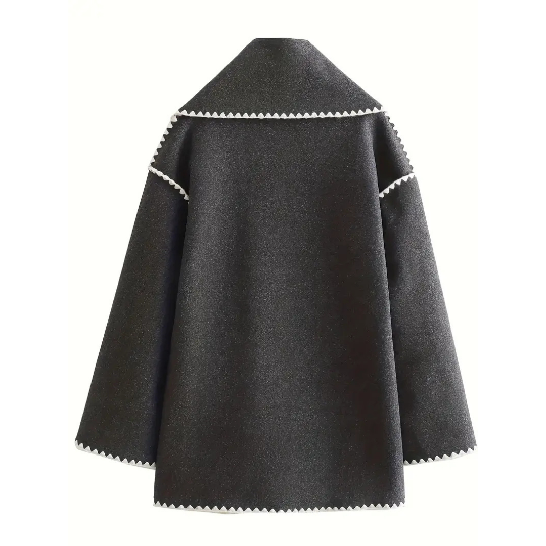 Loren | Exclusive coat with integrated modern scarf