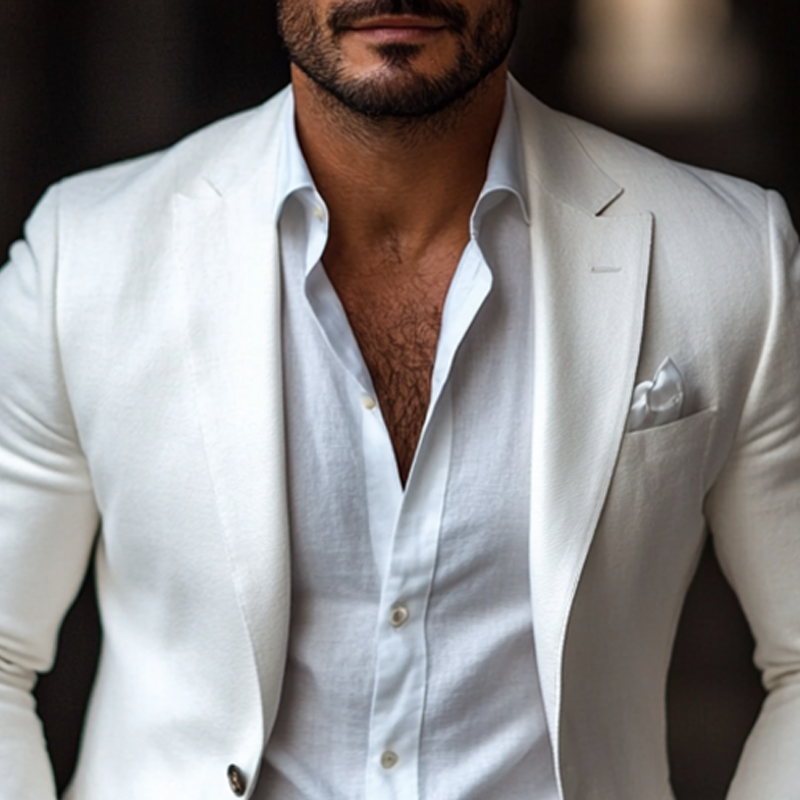 ARMANI | Men's Fashion Solid Color Dralon Notch Lapel Two Buttons Casual Blazer