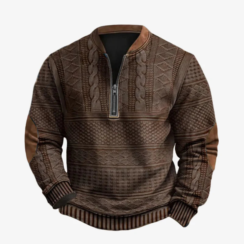 Leo | Classic Cotton Zip-Up Sweatshirt
