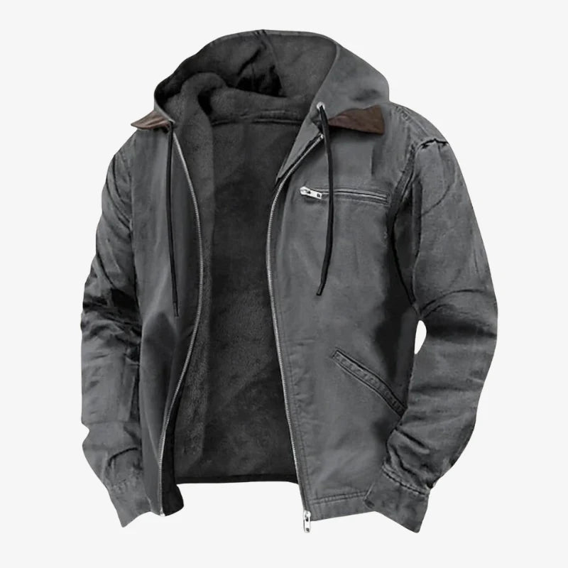 Leo | Modern valvety Jacket with Hood