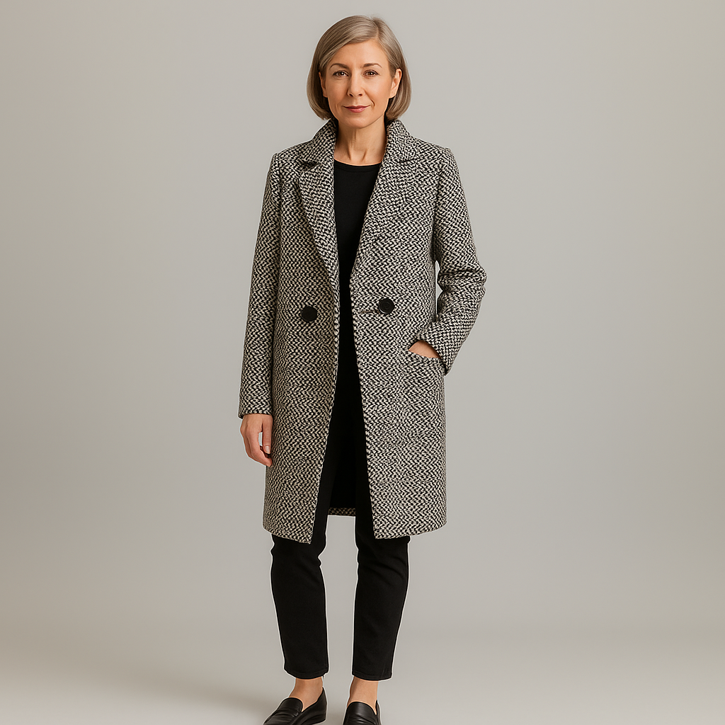 Loren | Midi coat in artisanal wool