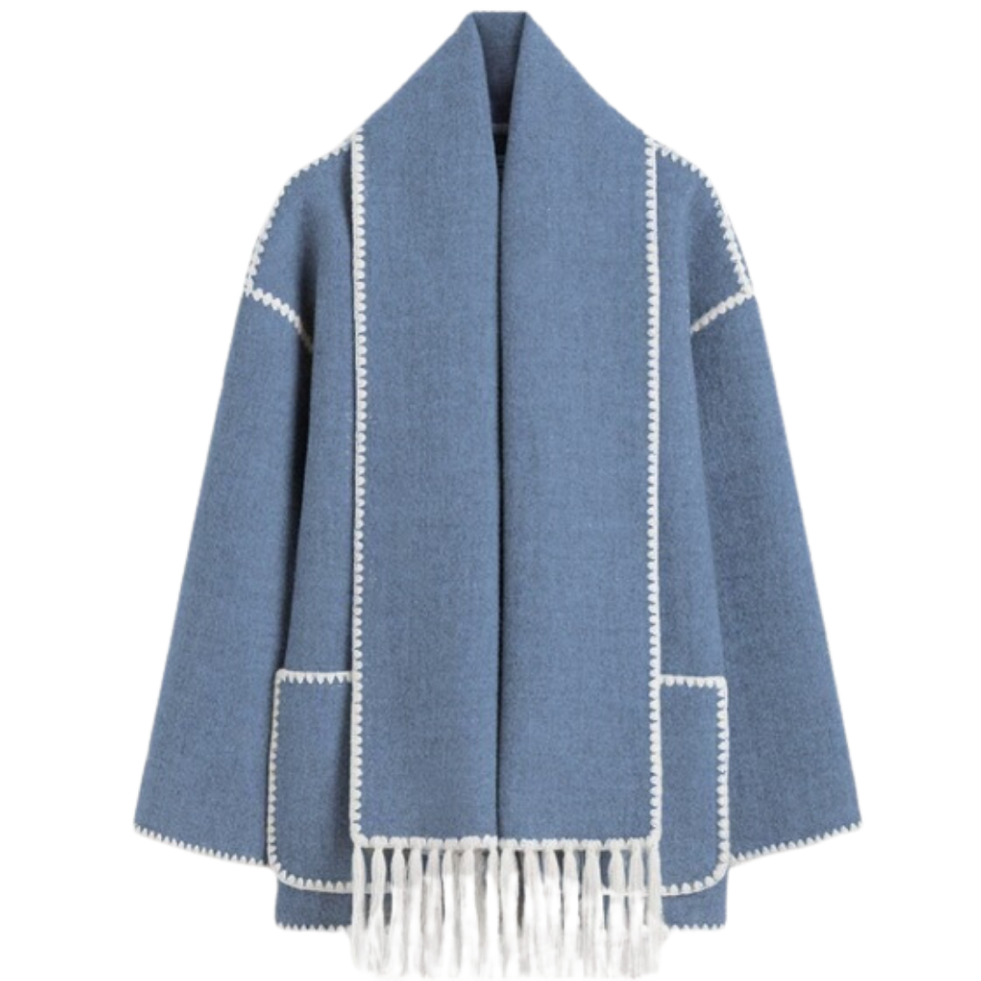 Loren | Exclusive coat with integrated modern scarf