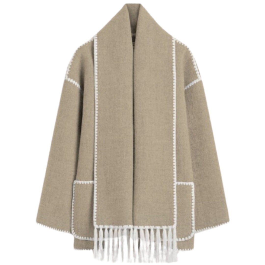 Loren | Exclusive coat with integrated modern scarf