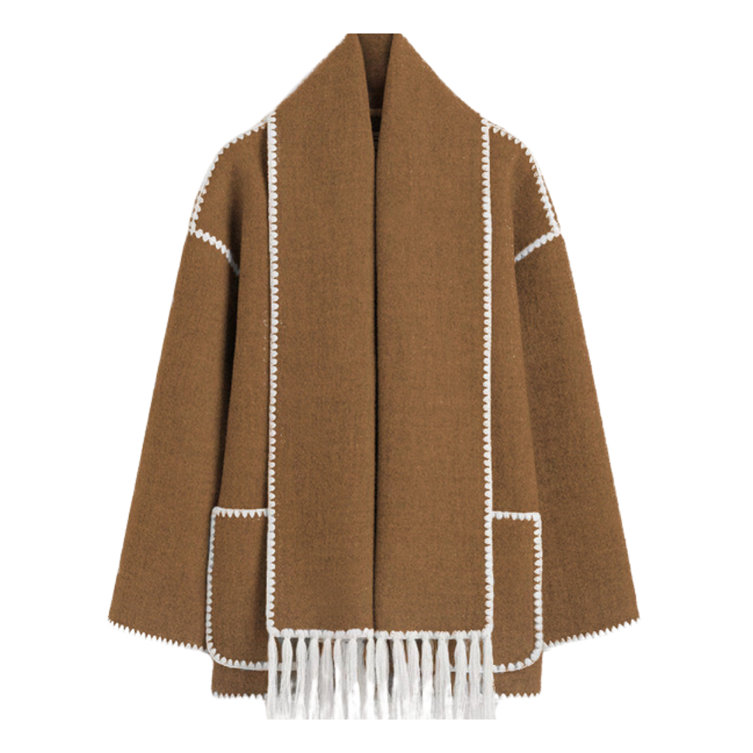 Loren | Exclusive coat with integrated modern scarf