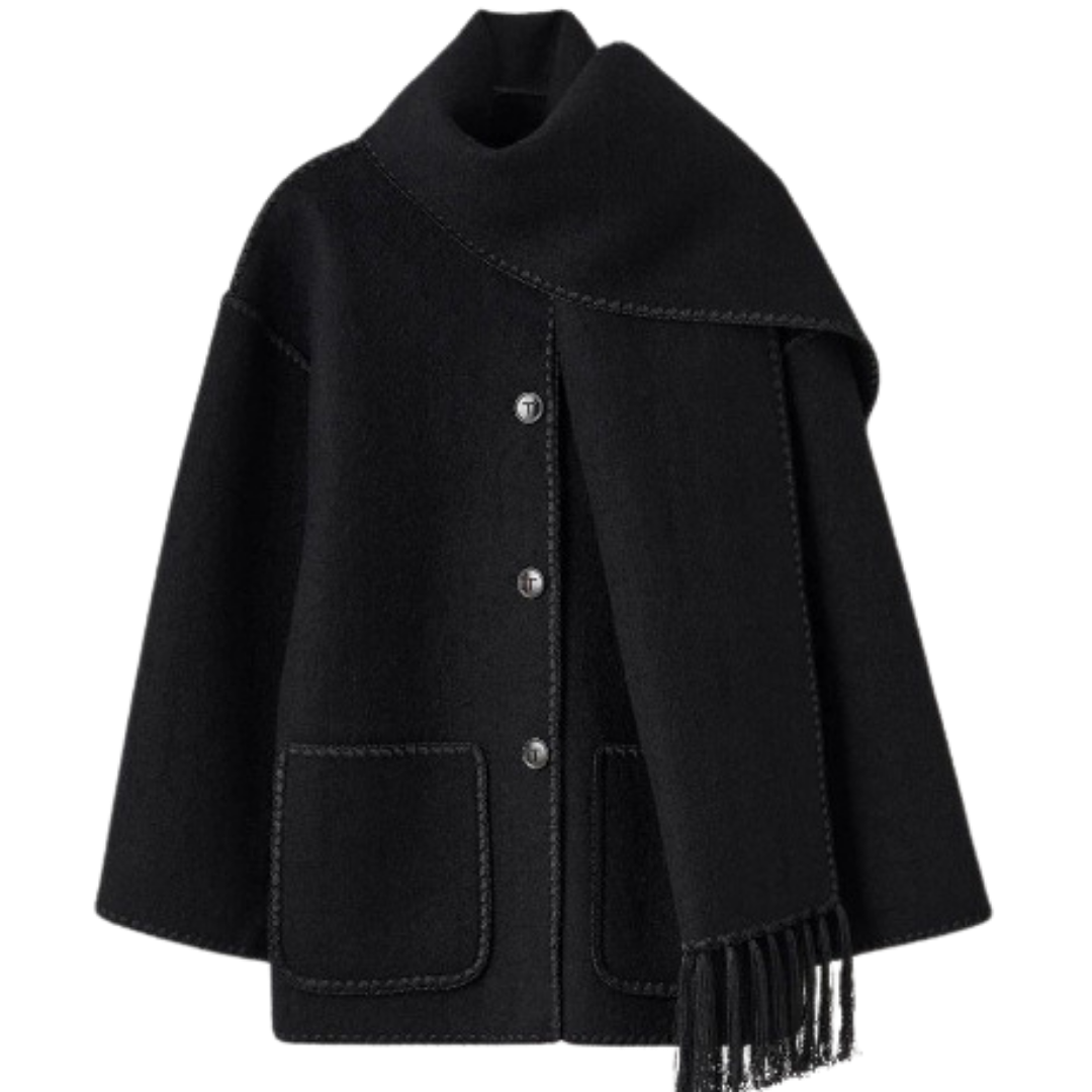 Loren | Exclusive coat with integrated modern scarf