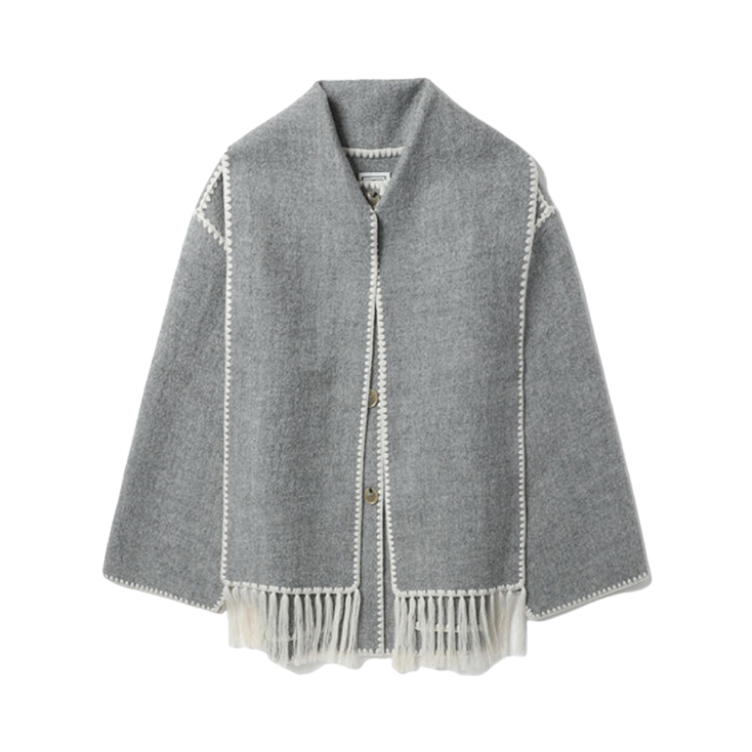 Loren | Exclusive coat with integrated modern scarf