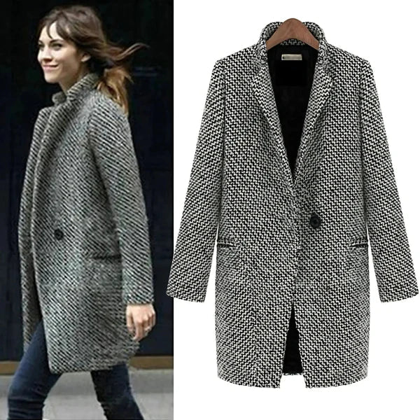 Loren | Midi coat in artisanal wool