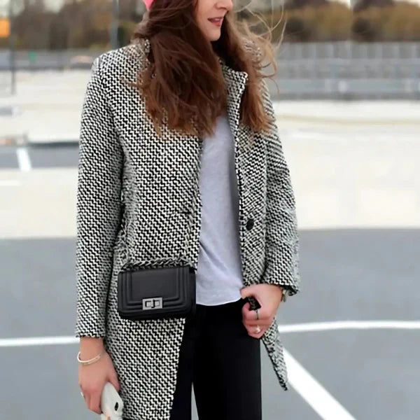 Loren | Midi coat in artisanal wool