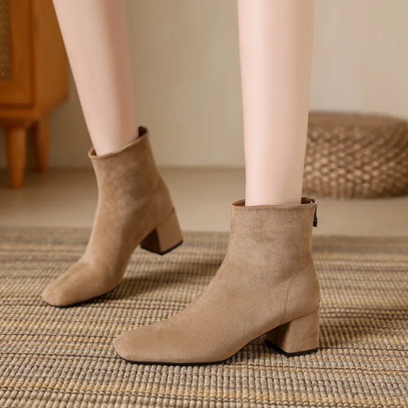 Marilena | Elegant Ankle Boots with Warm Lining and Heel