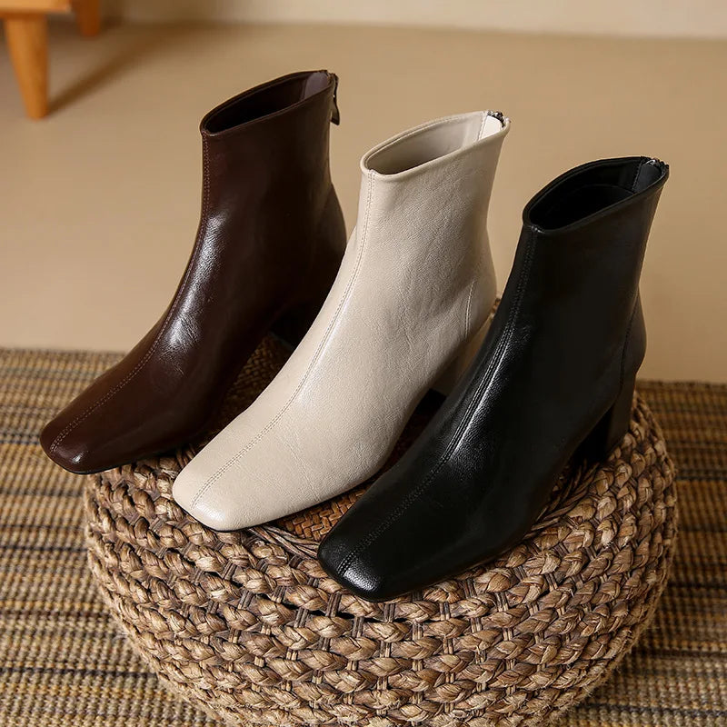 Marilena | Elegant Ankle Boots with Warm Lining and Heel