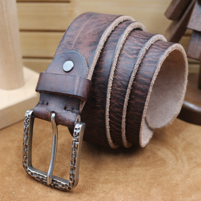 Hudson | Men's Vintage Distressed Top Layer Pure Cowhide Leather Belt