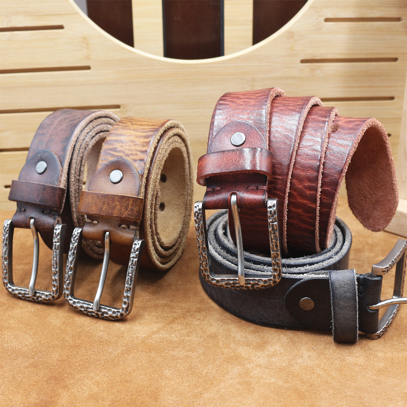 Hudson | Men's Vintage Distressed Top Layer Pure Cowhide Leather Belt