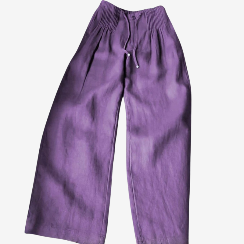 Kaille | Organic Cotton-Linen Wide-Leg Pants