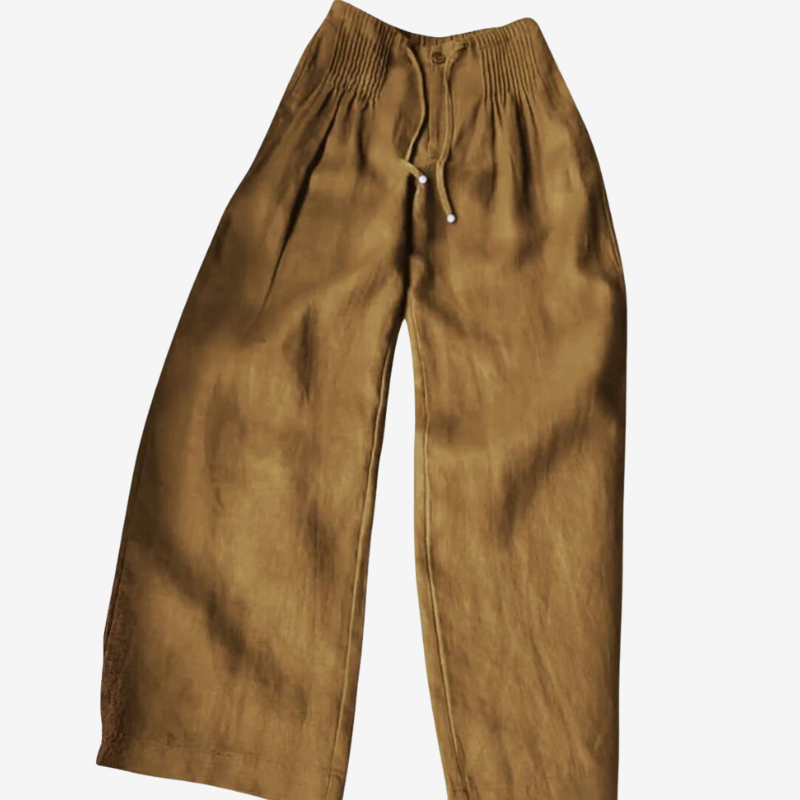 Kaille | Organic Cotton-Linen Wide-Leg Pants