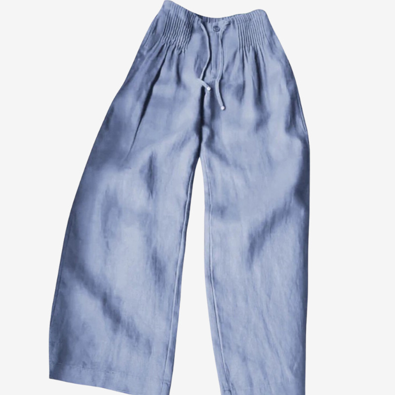 Kaille | Organic Cotton-Linen Wide-Leg Pants