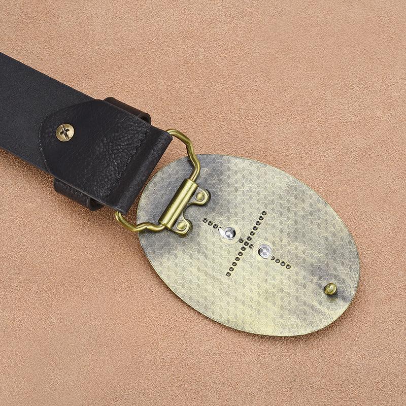 Hudson | Men's Western Cowboy Style Vintage Rivet Embossed Belt