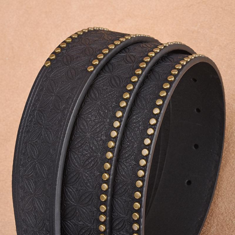 Hudson | Men's Western Cowboy Style Vintage Rivet Embossed Belt
