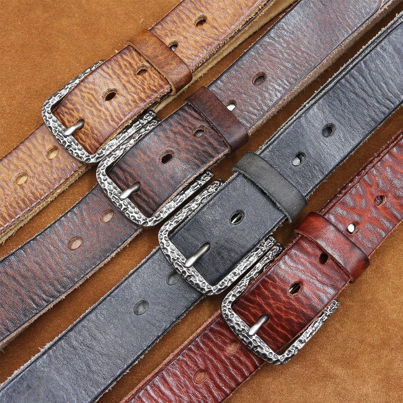 Hudson | Men's Vintage Distressed Top Layer Pure Cowhide Leather Belt
