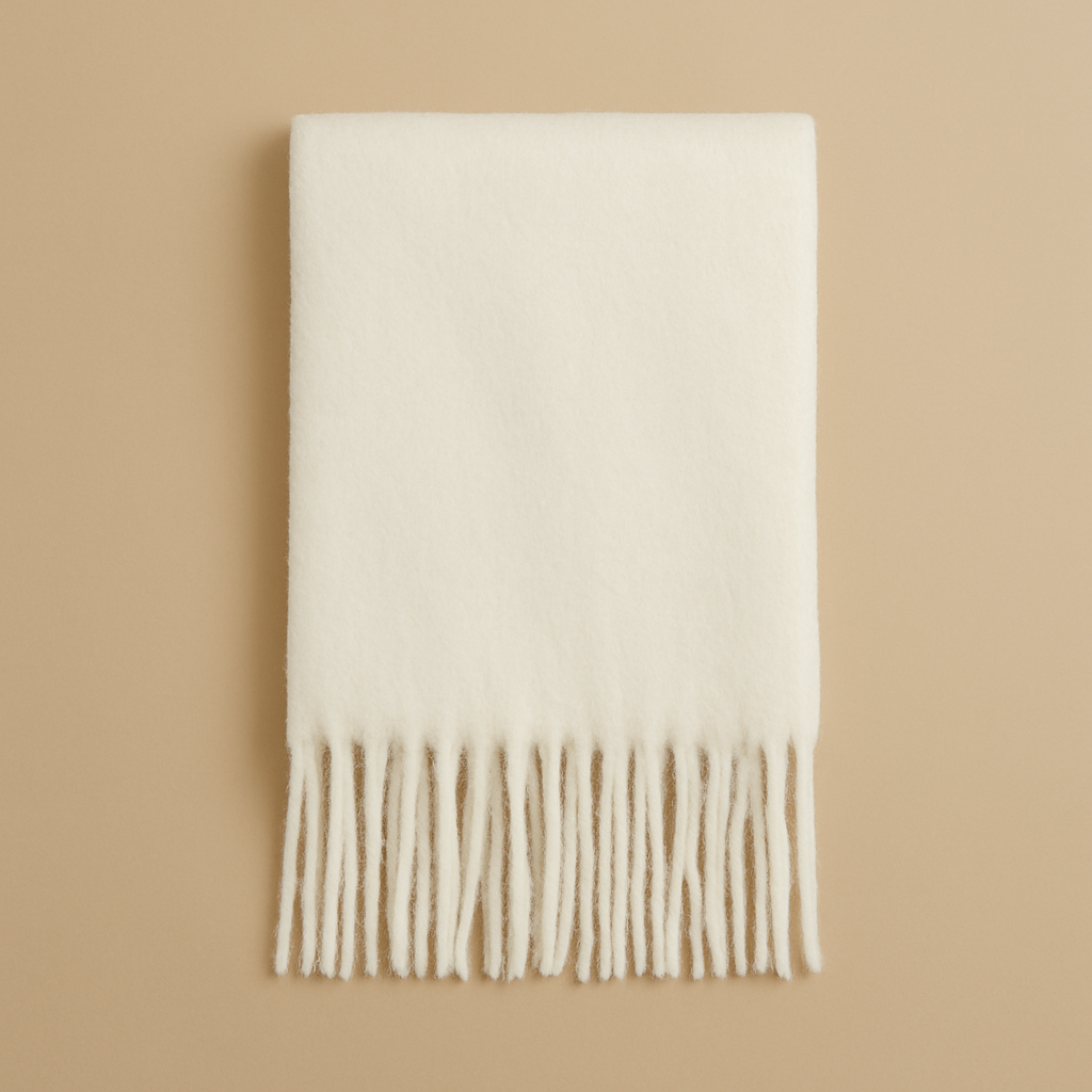 Marilena | Luxury Winter Cashmere Scarf with Classic Fringes