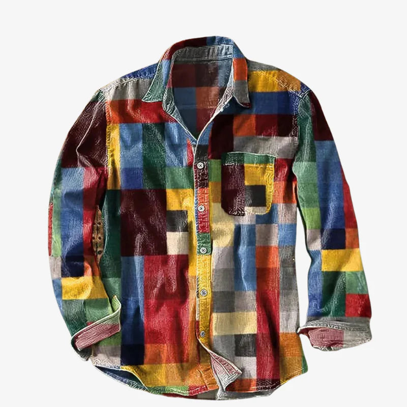 Leo | Vintage patchwork linen polo