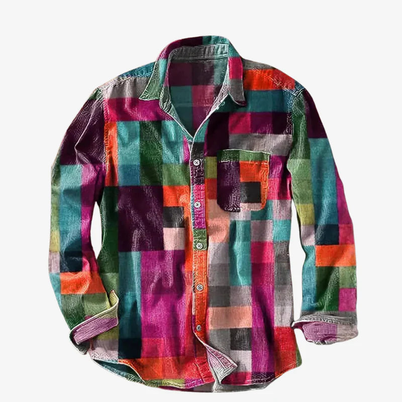 Leo | Vintage patchwork linen polo