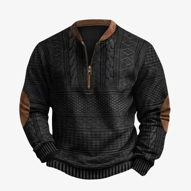Leo | Classic Cotton Zip-Up Sweatshirt