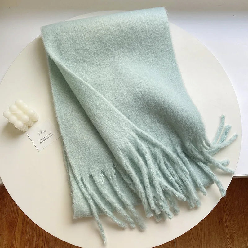 Marilena | Luxury Winter Cashmere Scarf with Classic Fringes