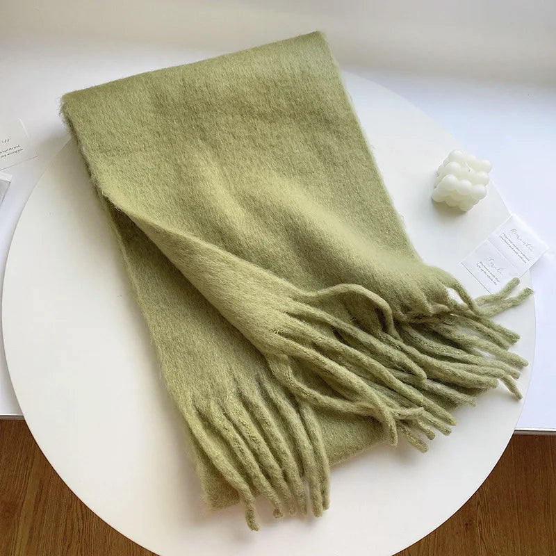 Marilena | Luxury Winter Cashmere Scarf with Classic Fringes