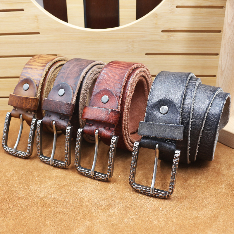 Hudson | Men's Vintage Distressed Top Layer Pure Cowhide Leather Belt