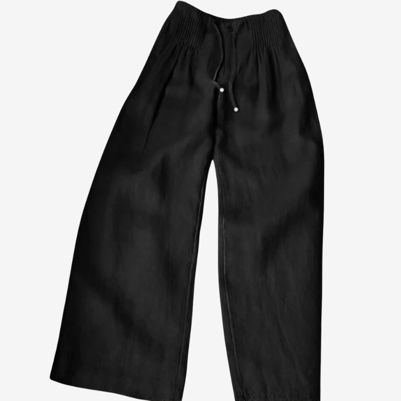 Kaille | Organic Cotton-Linen Wide-Leg Pants