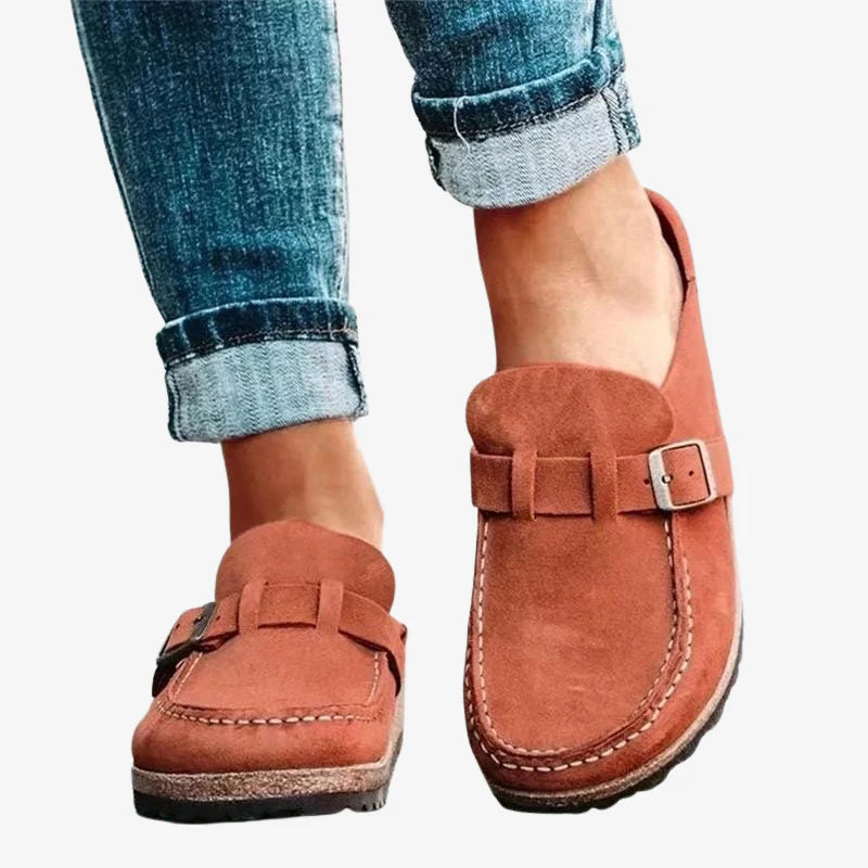 Phoebe | Flexible Support Suede Slip-Ons