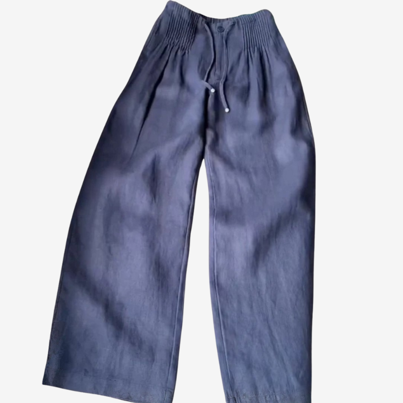 Kaille | Organic Cotton-Linen Wide-Leg Pants