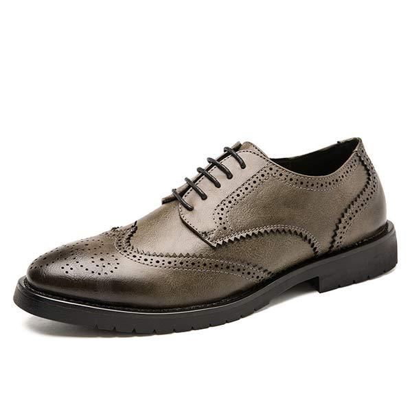 VALENTINO | MEN'S BROGUE CARVED LEATHER SHOES