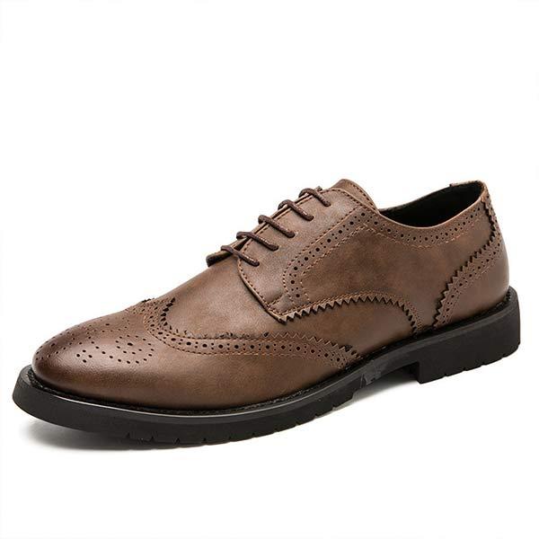 VALENTINO | MEN'S BROGUE CARVED LEATHER SHOES