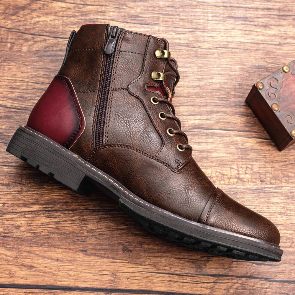 MARTIN | MEN'S PATCHWORK ANKLE BOOTS
