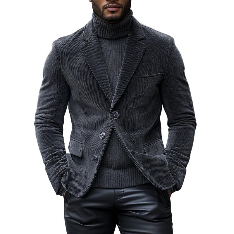 ARMANI | Men's Vintage Corduroy Notch Lapel Single Breasted Slim Fit Blazer