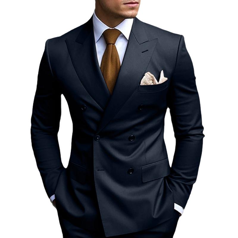 ARMANI | Men's Solid Color Double Breasted Blazer