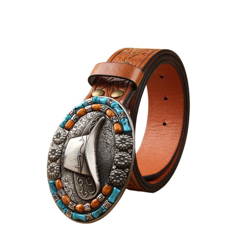 Hudson | Men's Classic Vintage Western Cowboy Style Belt