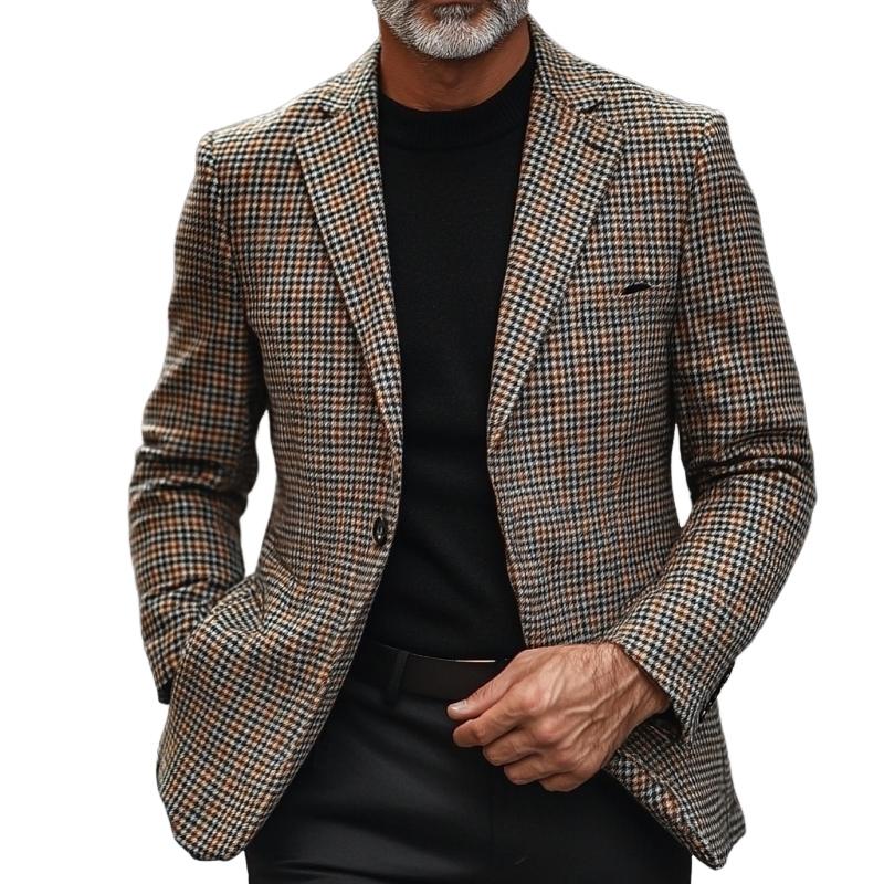 ARMANI | Men's Vintage Check Lapel Single Breasted Blazer